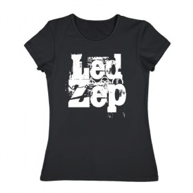 Женская футболка хлопок с принтом Led Zeppelin , 100% хлопок | прямой крой, круглый вырез горловины, длина до линии бедер, слегка спущенное плечо | led | led zep | led zeppelin | ledzep | lz | zoso | группа | джимми пейдж | джон генри бонэм | джон пол джонс | зосо | лед зепелен | лед зеппелин | ледзепелен | ледзеппелин | роберт плант | рок