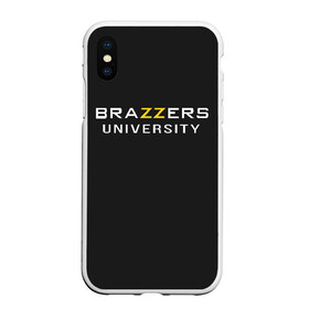 Чехол для iPhone XS Max матовый с принтом Вrazzers university , Силикон | Область печати: задняя сторона чехла, без боковых панелей | Тематика изображения на принте: brazers | brazzers | brazzers university | бразерс | бразэрс | университет бразерс