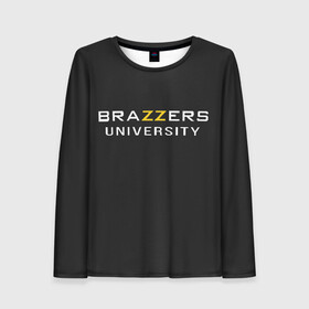 Женский лонгслив 3D с принтом Вrazzers university , 100% полиэстер | длинные рукава, круглый вырез горловины, полуприлегающий силуэт | brazers | brazzers | brazzers university | бразерс | бразэрс | университет бразерс