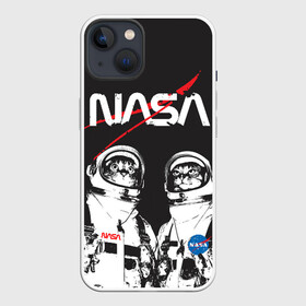 Чехол для iPhone 13 с принтом Nasa cats austronaut ,  |  | cats austronaut | nasa | space | космос | кот космонавт | наса | насса