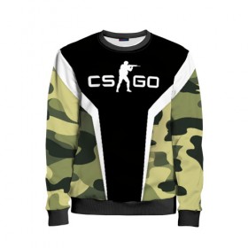 Детский свитшот 3D с принтом CS:GO Camouflage , 100% полиэстер | свободная посадка, прямой крой, мягкая тканевая резинка на рукавах и понизу свитшота | conter | counter | cs go | csgo | global | offensive | strike | контер | кс го | ксго | страйк