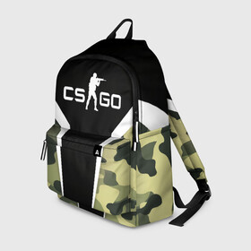 Рюкзак 3D с принтом CS:GO Camouflage , 100% полиэстер | лямки с регулируемой длиной, сверху петелька, чтобы рюкзак можно было повесить на вешалку. Основное отделение закрывается на молнию, как и внешний карман. Внутри два дополнительных кармана, один из которых закрывается на молнию. По бокам два дополнительных кармашка | conter | counter | cs go | csgo | global | offensive | strike | контер | кс го | ксго | страйк