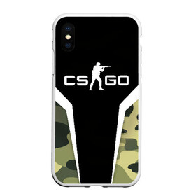 Чехол для iPhone XS Max матовый с принтом CSGO Camouflage , Силикон | Область печати: задняя сторона чехла, без боковых панелей | conter | counter | cs go | csgo | global | offensive | strike | контер | кс го | ксго | страйк