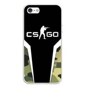 Чехол для iPhone 5/5S матовый с принтом CSGO Camouflage , Силикон | Область печати: задняя сторона чехла, без боковых панелей | Тематика изображения на принте: conter | counter | cs go | csgo | global | offensive | strike | контер | кс го | ксго | страйк