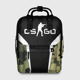 Женский рюкзак 3D с принтом CS:GO Camouflage , 100% полиэстер | лямки с регулируемой длиной, сверху ручки, чтобы рюкзак нести как сумку. Основное отделение закрывается на молнию, как и внешний карман. Внутри два дополнительных кармана, один из которых закрывается на молнию. По бокам два дополнительных кармашка, куда поместится маленькая бутылочка
 | Тематика изображения на принте: conter | counter | cs go | csgo | global | offensive | strike | контер | кс го | ксго | страйк