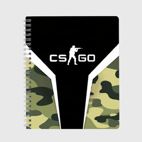 Тетрадь с принтом CSGO Camouflage , 100% бумага | 48 листов, плотность листов — 60 г/м2, плотность картонной обложки — 250 г/м2. Листы скреплены сбоку удобной пружинной спиралью. Уголки страниц и обложки скругленные. Цвет линий — светло-серый
 | conter | counter | cs go | csgo | global | offensive | strike | контер | кс го | ксго | страйк