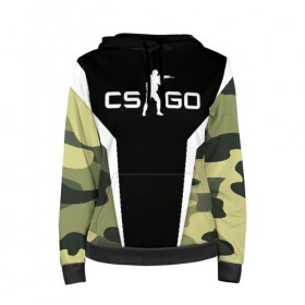 Женская толстовка 3D с принтом CS:GO Camouflage , 100% полиэстер  | двухслойный капюшон со шнурком для регулировки, мягкие манжеты на рукавах и по низу толстовки, спереди карман-кенгуру с мягким внутренним слоем. | conter | counter | cs go | csgo | global | offensive | strike | контер | кс го | ксго | страйк