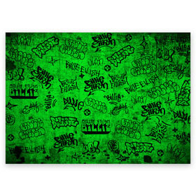 Поздравительная открытка с принтом Billie Eilish Graffiti Grunge , 100% бумага | плотность бумаги 280 г/м2, матовая, на обратной стороне линовка и место для марки
 | billie | eilish | graffiti | grunge | айлиш | билли | граффити | татуировки