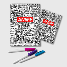 Блокнот с принтом ANIME , 100% бумага | 48 листов, плотность листов — 60 г/м2, плотность картонной обложки — 250 г/м2. Листы скреплены удобной пружинной спиралью. Цвет линий — светло-серый
 | ahegao | anime | kawai | otaku | senpai | sugoi. | waifu | аниме | ахегао | ахэгао | ковай | отаку | семпай | сенпаи