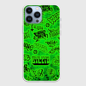 Чехол для iPhone 13 Pro Max с принтом Billie Eilish Graffiti glow ,  |  | Тематика изображения на принте: billie | eilish | glow | graffiti | grunge | айлиш | билли | граффити | кислота | татуировки