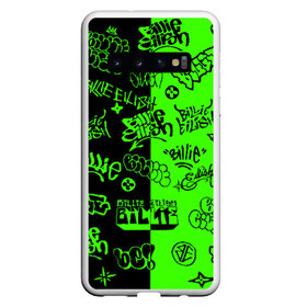 Чехол для Samsung Galaxy S10 с принтом Billie Eilish Graffiti two col , Силикон | Область печати: задняя сторона чехла, без боковых панелей | Тематика изображения на принте: billie | eilish | gradient | graffiti | айлиш | билли | граффити | татуировки