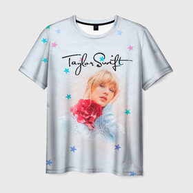 Мужская футболка 3D с принтом Taylor Swift , 100% полиэфир | прямой крой, круглый вырез горловины, длина до линии бедер | Тематика изображения на принте: lover | taylor swift | taylor swift lover | тэйлор свифт
