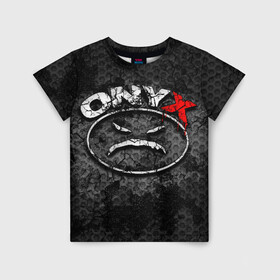 Детская футболка 3D с принтом Onyx , 100% гипоаллергенный полиэфир | прямой крой, круглый вырез горловины, длина до линии бедер, чуть спущенное плечо, ткань немного тянется | fredro starr | onyx | rap | sonny seeza | sticky fingaz | оникс | рэп