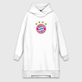 Платье-худи хлопок с принтом BAYERN MUNCHEN ,  |  | fc bayern munchen | football | germany | logo | sport | бавария мюнхен | германия | лига | лого | спорт | фк | футбол | футбольный клуб | эмблема