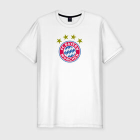 Мужская футболка премиум с принтом BAYERN MUNCHEN , 92% хлопок, 8% лайкра | приталенный силуэт, круглый вырез ворота, длина до линии бедра, короткий рукав | fc bayern munchen | football | germany | logo | sport | бавария мюнхен | германия | лига | лого | спорт | фк | футбол | футбольный клуб | эмблема