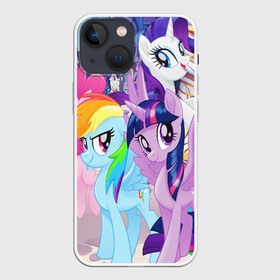 Чехол для iPhone 13 mini с принтом ПОНИ ,  |  | my little pony | pinkie pie | scootaloo | spike | sweaty balls | искорка | крошка бель | маленькие пони | мульфтфильм | пони | скутолу | эппл блум