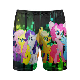 Мужские шорты спортивные с принтом Пони ,  |  | my little pony | pinkie pie | scootaloo | spike | sweaty balls | искорка | крошка бель | маленькие пони | мульфтфильм | пони | скутолу | эппл блум