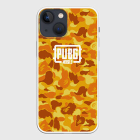 Чехол для iPhone 13 mini с принтом PUBG токсичный камуфляж ,  |  | mobile | pubg mobile | pubgmobile | бапе | бейп | мобайл | пабг