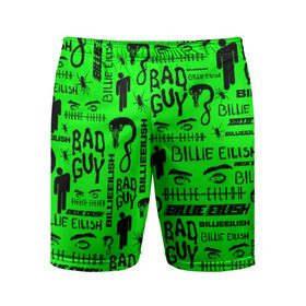 Мужские шорты 3D спортивные с принтом BILLIE EILISH ,  |  | bad guy | billie eilish | lovely billie | беляш. | билли айлиш | бэд гай