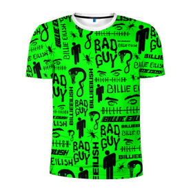 Мужская футболка 3D спортивная с принтом BILLIE EILISH , 100% полиэстер с улучшенными характеристиками | приталенный силуэт, круглая горловина, широкие плечи, сужается к линии бедра | bad guy | billie eilish | lovely billie | беляш. | билли айлиш | бэд гай
