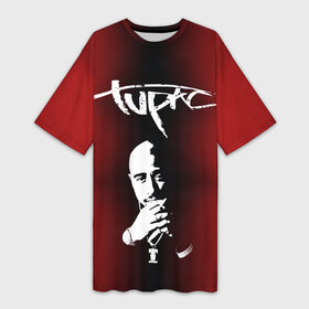 Платье-футболка 3D с принтом 2Pac ,  |  | 2 pac | 2 pack | 2 pak | 2pack | 2pak | gangsta | gangster | hiphop | makaveli | mc new york | rap | thug life | tu pac | tupac | tupac shakur | tupack | two pac | west coast | гангста | реп | рэп | ту пак | тупак