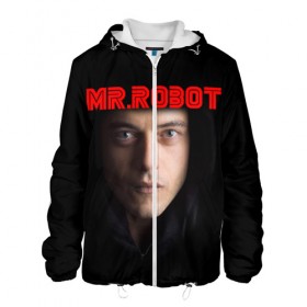 Мужская куртка 3D с принтом Mr.robot , ткань верха — 100% полиэстер, подклад — флис | прямой крой, подол и капюшон оформлены резинкой с фиксаторами, два кармана без застежек по бокам, один большой потайной карман на груди. Карман на груди застегивается на липучку | Тематика изображения на принте: 