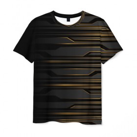 Мужская футболка 3D с принтом Futuristic technology lines , 100% полиэфир | прямой крой, круглый вырез горловины, длина до линии бедер | abstract | art | geometry | lights | lines | stripe | technology | абстрактный | абстракция | арт | геометрия | линии | полосы