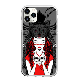 Чехол для iPhone 11 Pro Max матовый с принтом Girl with skull , Силикон |  | 