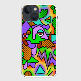 Чехол для iPhone 13 mini с принтом PSY GEOMETRY ,  |  | abstract | abstraction | color | geometry | paitnt | psy | абстракция | геометрия | краски | неоновые | психоделика