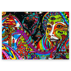 Поздравительная открытка с принтом психоделика , 100% бумага | плотность бумаги 280 г/м2, матовая, на обратной стороне линовка и место для марки
 | Тематика изображения на принте: abstract | abstraction | color | geometry | paitnt | psy | абстракция | геометрия | краски | неоновые | психоделика