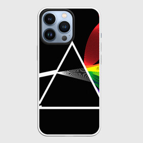 Чехол для iPhone 13 Pro с принтом PINK FLOYD ,  |  | music | pink floyd | the dark side of the moon | космос | луна | музыка | пинк флойд | призма | рок | треугольник | триангулярная призма