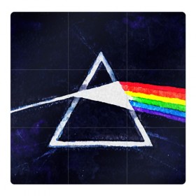 Магнитный плакат 3Х3 с принтом PINK FLOYD , Полимерный материал с магнитным слоем | 9 деталей размером 9*9 см | music | pink floyd | the dark side of the moon | космос | луна | музыка | пинк флойд | призма | рок | треугольник | триангулярная призма