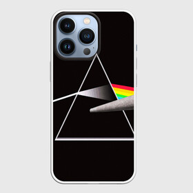 Чехол для iPhone 13 Pro с принтом PINK FLOYD ,  |  | Тематика изображения на принте: music | pink floyd | the dark side of the moon | космос | луна | музыка | пинк флойд | призма | рок | треугольник | триангулярная призма