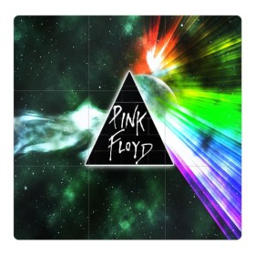 Магнитный плакат 3Х3 с принтом PINK FLOYD , Полимерный материал с магнитным слоем | 9 деталей размером 9*9 см | Тематика изображения на принте: music | pink floyd | the dark side of the moon | космос | луна | музыка | пинк флойд | призма | рок | треугольник | триангулярная призма