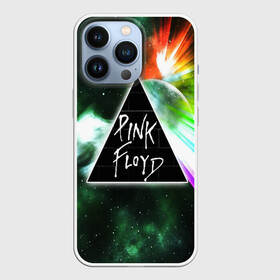 Чехол для iPhone 13 Pro с принтом PINK FLOYD ,  |  | music | pink floyd | the dark side of the moon | космос | луна | музыка | пинк флойд | призма | рок | треугольник | триангулярная призма