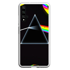 Чехол для Honor 20 с принтом PINK FLOYD , Силикон | Область печати: задняя сторона чехла, без боковых панелей | Тематика изображения на принте: music | pink floyd | the dark side of the moon | космос | луна | музыка | пинк флойд | призма | рок | треугольник | триангулярная призма