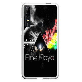 Чехол для Honor P Smart Z с принтом PINK FLOYD , Силикон | Область печати: задняя сторона чехла, без боковых панелей | Тематика изображения на принте: music | pink floyd | the dark side of the moon | космос | луна | музыка | пинк флойд | призма | рок | треугольник | триангулярная призма