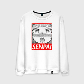 Мужской свитшот хлопок с принтом SENPAI , 100% хлопок |  | ahegao | anime | japan | manga | sempai | senpai | аниме | ахегао | лицо | манга | семпай | сенпай | япония