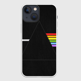 Чехол для iPhone 13 mini с принтом PINK FLOYD ,  |  | music | pink floyd | the dark side of the moon | космос | луна | музыка | пинк флойд | призма | рок | треугольник | триангулярная призма