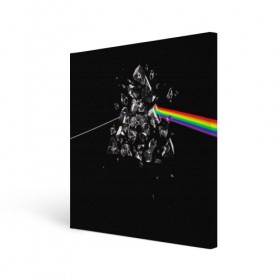 Холст квадратный с принтом PINK FLOYD , 100% ПВХ |  | Тематика изображения на принте: music | pink floyd | the dark side of the moon | космос | луна | музыка | пинк флойд | призма | рок | треугольник | триангулярная призма