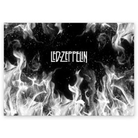 Поздравительная открытка с принтом  LED ZEPPELIN , 100% бумага | плотность бумаги 280 г/м2, матовая, на обратной стороне линовка и место для марки
 | led zeppelin | джимми пейдж | лед зеппелин