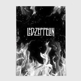 Постер с принтом  LED ZEPPELIN , 100% бумага
 | бумага, плотность 150 мг. Матовая, но за счет высокого коэффициента гладкости имеет небольшой блеск и дает на свету блики, но в отличии от глянцевой бумаги не покрыта лаком | led zeppelin | джимми пейдж | лед зеппелин