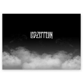 Поздравительная открытка с принтом  LED ZEPPELIN , 100% бумага | плотность бумаги 280 г/м2, матовая, на обратной стороне линовка и место для марки
 | led zeppelin | джимми пейдж | лед зеппелин