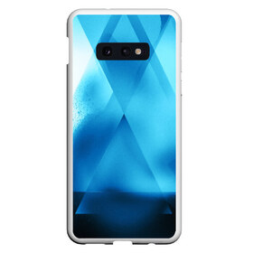 Чехол для Samsung S10E с принтом ABSTRACT BLUE , Силикон | Область печати: задняя сторона чехла, без боковых панелей | Тематика изображения на принте: abstraction | art | black | colors | cпектр | geometric | pattern | rainbow | spectrum | абстракция | витраж | геометрический | искусство | полосы | радуга | разноцветные | рисунок | стекло | узор | цвета | черные