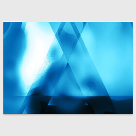 Поздравительная открытка с принтом ABSTRACT BLUE , 100% бумага | плотность бумаги 280 г/м2, матовая, на обратной стороне линовка и место для марки
 | abstraction | art | black | colors | cпектр | geometric | pattern | rainbow | spectrum | абстракция | витраж | геометрический | искусство | полосы | радуга | разноцветные | рисунок | стекло | узор | цвета | черные