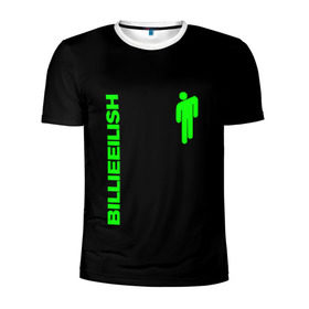Мужская футболка 3D спортивная с принтом BILLIE EILISH , 100% полиэстер с улучшенными характеристиками | приталенный силуэт, круглая горловина, широкие плечи, сужается к линии бедра | be | billie | billie eilish | blohsh | билли | билли айлиш