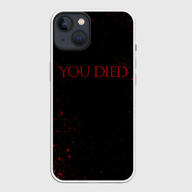 Чехол для iPhone 13 с принтом DARK SOULS | YOU DIED | ТЫ УМЕР ,  |  | dark souls | game | knight | praise the sun | дарк соулс | игры | рыцарь | темные души