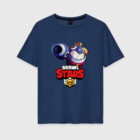 Женская футболка хлопок Oversize с принтом Brawl Stars , 100% хлопок | свободный крой, круглый ворот, спущенный рукав, длина до линии бедер
 | brawl | brawl stars | stars | бравл | бравл старс | браво старс | игра | компьютерная | онлайн | старс