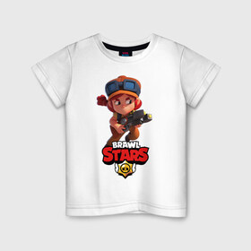Детская футболка хлопок с принтом Brawl Stars , 100% хлопок | круглый вырез горловины, полуприлегающий силуэт, длина до линии бедер | Тематика изображения на принте: brawl | brawl stars | stars | бравл | бравл старс | браво старс | игра | компьютерная | онлайн | старс