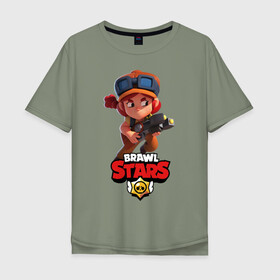 Мужская футболка хлопок Oversize с принтом Brawl Stars , 100% хлопок | свободный крой, круглый ворот, “спинка” длиннее передней части | brawl | brawl stars | stars | бравл | бравл старс | браво старс | игра | компьютерная | онлайн | старс